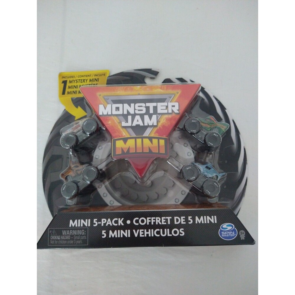 New in Pack Monster Jam Mini Truck 5-Pack with Mystery Collectible 1:87 Scale